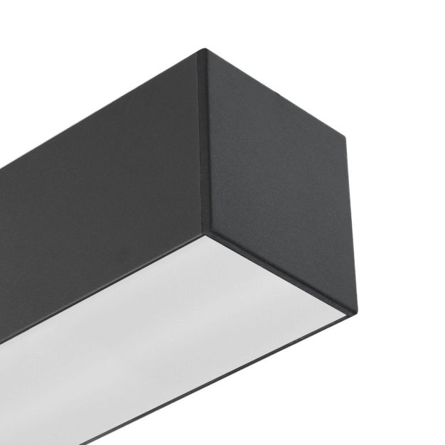Lichtkoning Line - plafondlamp - 5,3 x 5,3 cm profiel - 28,8W LED per meter - zwart