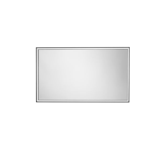 Nova Luce Ambor - spiegel met verlichting - 70 x 120 x 5,5 cm - 48W LED incl. - IP44 - geanodiseerd zwart