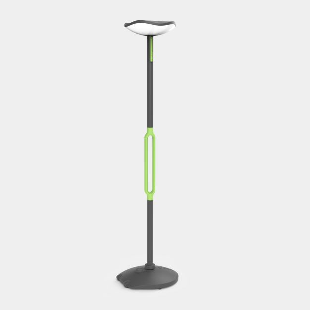 Lutec Poppy - staanlamp op zonne-energie met bluetooth luidspreker - 8W LED incl. - IP44 - grijs en groen