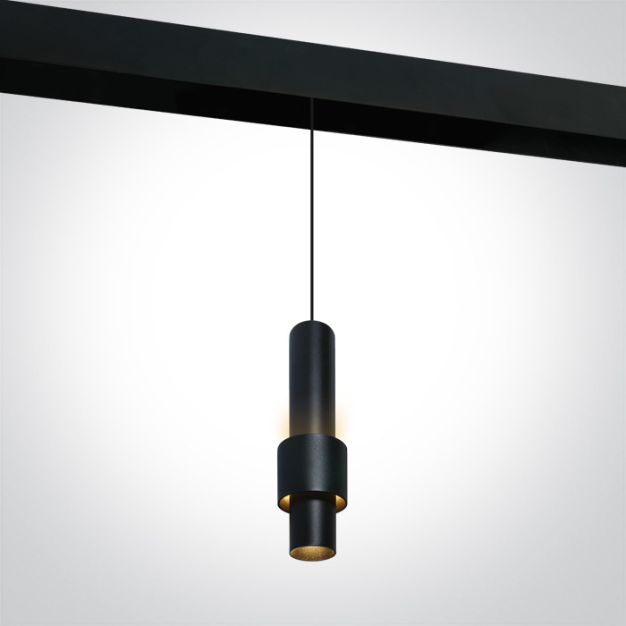 ONE Light magnetisch railsysteem MINI, MIDI & MAXI - hanglamp - Ø 6 x 30 cm - DALI - 7W dimbare LED incl. - zwart