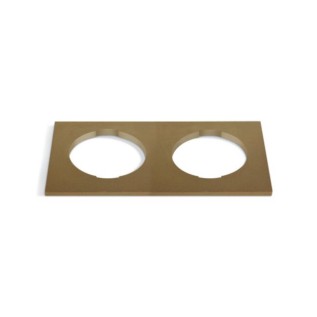 ONE Light - vierkante decoratieve dubbele basis - 10105H - messing