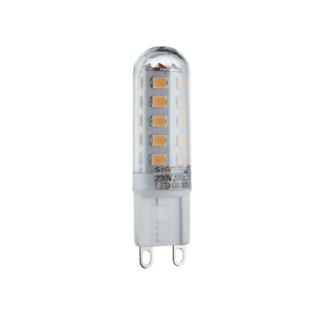 Searchlight LED Lamp - Ø 2 x 6 cm - G9 - 3W dimbaar (set van 10) - 4000K - transparant