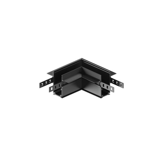 VK Lighting Eiva - magnetisch railsysteem - horizontaal inbouwhoekprofiel voor 12 mm gipsplaat - 10 x 10 x 5,25 cm - DALI dimbaar - zwart