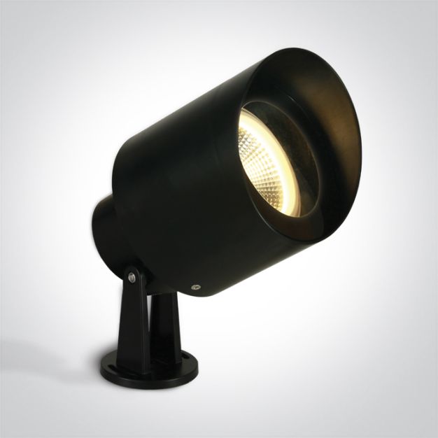 ONE Light Garden Spots - grondspot op piek - Ø 12 x 20,5 cm - IP65 - zwart