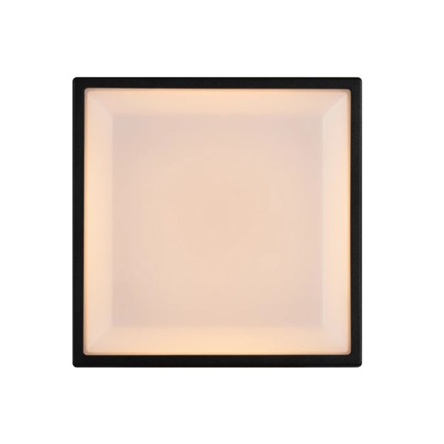 Nordlux Oliver - plafond/wandverlichting - incl. 2 covers - 17,5 x 17,5 x 7 cm - 9W LED incl. - IP54 - zwart