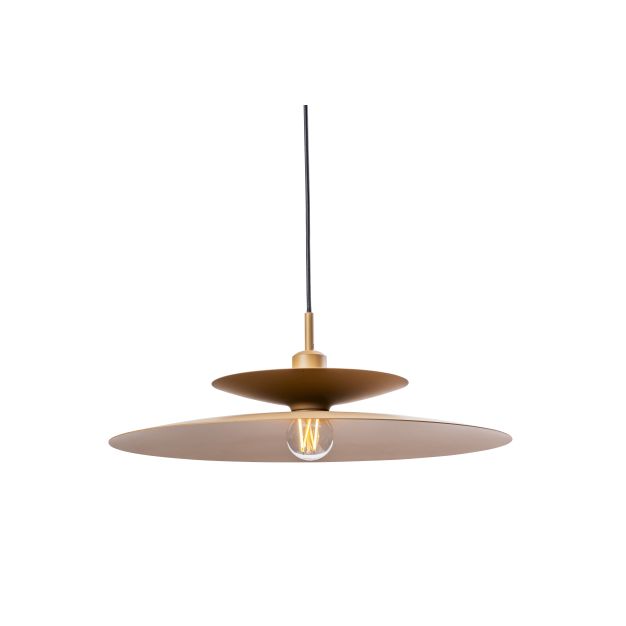 Artdelight Linares - hanglamp - Ø 50 x 16,5 cm - bruin