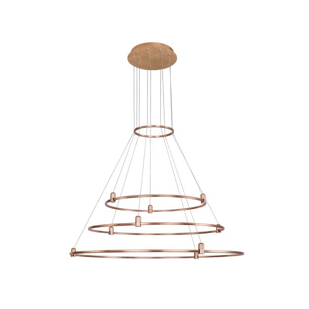 Nova Luce Dion - magnetische cirkelvormige structuur - Ø 100 x 200 cm - geschikt tot maximum 350W LED - satijn goud