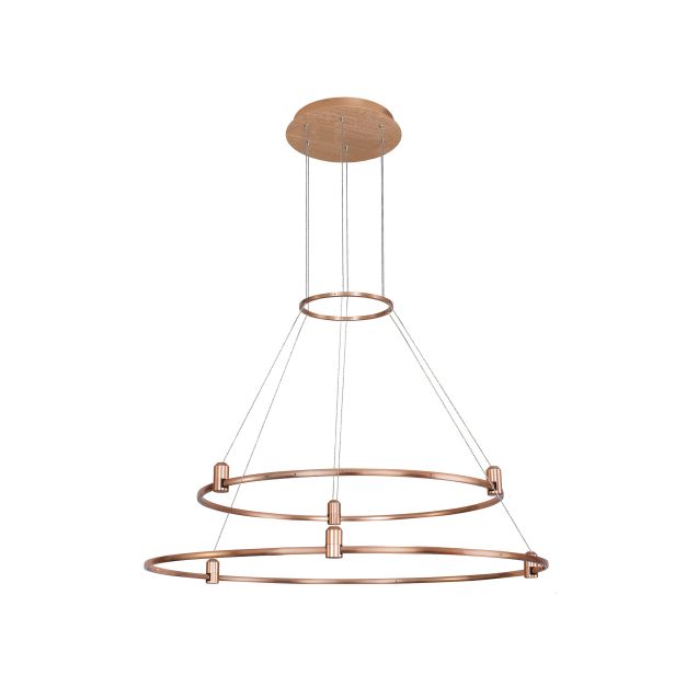 Nova Luce Dion - magnetische cirkelvormige structuur - Ø 80 x 150 cm - geschikt tot maximum 200W LED - satijn goud
