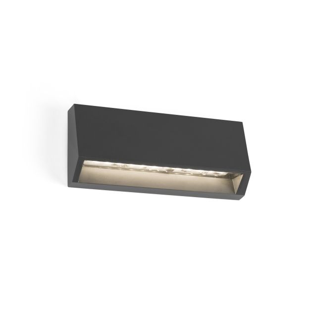 Faro Must - wandverlichting - 15,8 x 3 x 7 cm - 3W LED incl. - IP65 - donkergrijs