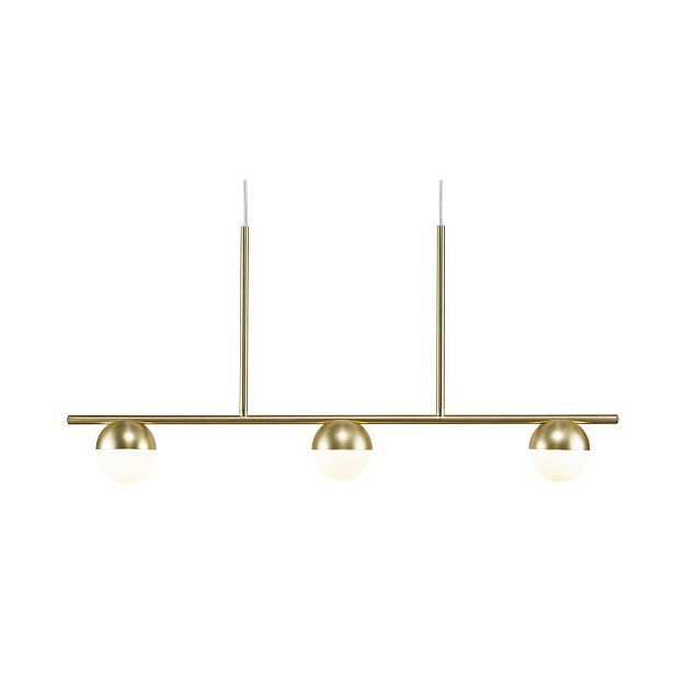 Nordlux Contina - hanglamp - 90 x 10 x 241,3 cm - messing en opaal wit