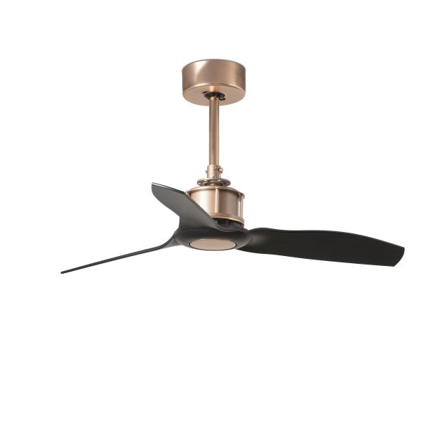 Faro Just Fan XS - plafondventilator met afstandsbediening - Ø 81 cm - mat zwart en koper