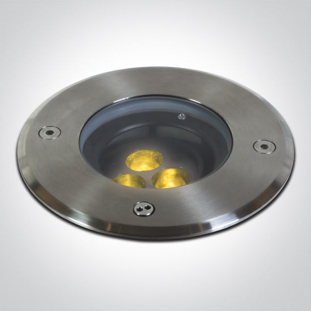 ONE Light Inground Tiltable Range - grondspot voor buiten - Ø 150 mm, Ø 140 mm inbouwmaat - 3 x 1,5W LED incl. - IP67 - roestvrij staal