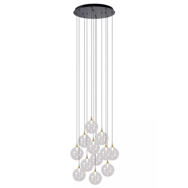Lucide Gisela - hanglamp - Ø 61 x 326 cm - 12 x 3,6W  dimbare LED incl. - transparant
