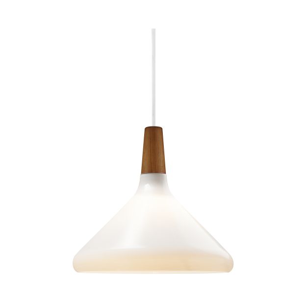 Design for the People Nori 27 - hanglamp - Ø 27 x 33,5 cm - wit glas