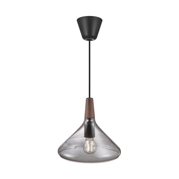 Design for the People Nori 27 - hanglamp - Ø 27 x 33,5 cm - rook glas