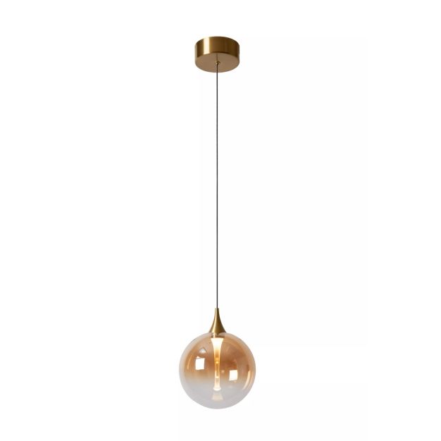 Lucide Gisela - hanglamp - Ø 16 x 150 cm - 5W LED incl. - amber