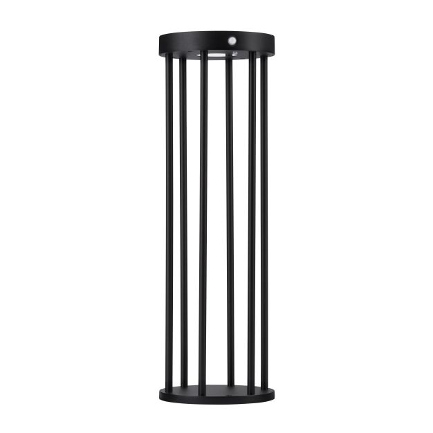 Nova Luce Aigo - tuinpaal met sensor op zonne-energie - Ø 16 x 50 cm - 2W LED incl. - IP65 - donker antraciet