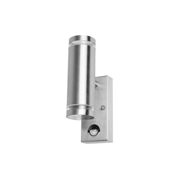 Integral LED Malaga - buiten wandlamp met bewegingssensor - met sensor override functie - 11,6 x 6,8 x 21,6 cm - IP54 - roestvrij staal