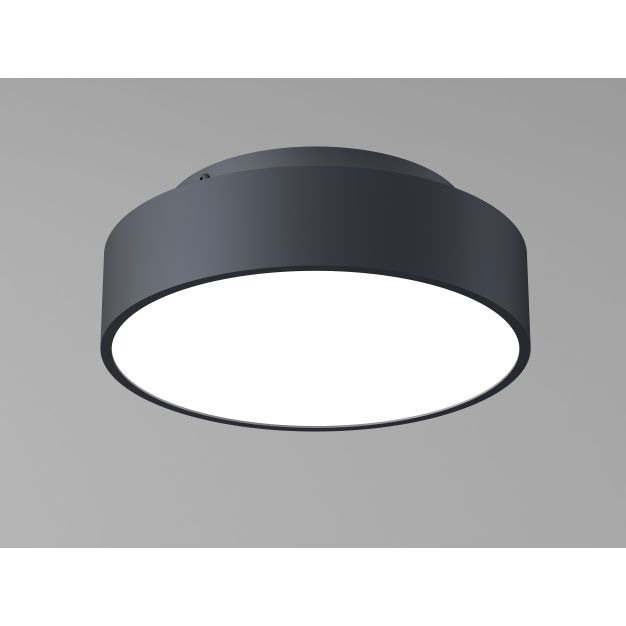 Artdelight Chicago - plafondlamp - Ø 25 x 9 cm - 19,5W dimbare LED incl. - zwart