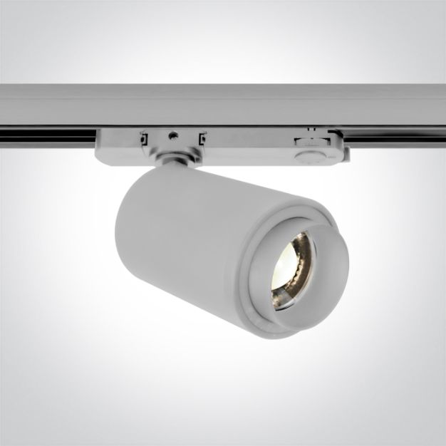 ONE Light COB Zoomable Cylinder - rail spot - Ø 8,5 x 13,5 cm - 30W LED incl. - wit