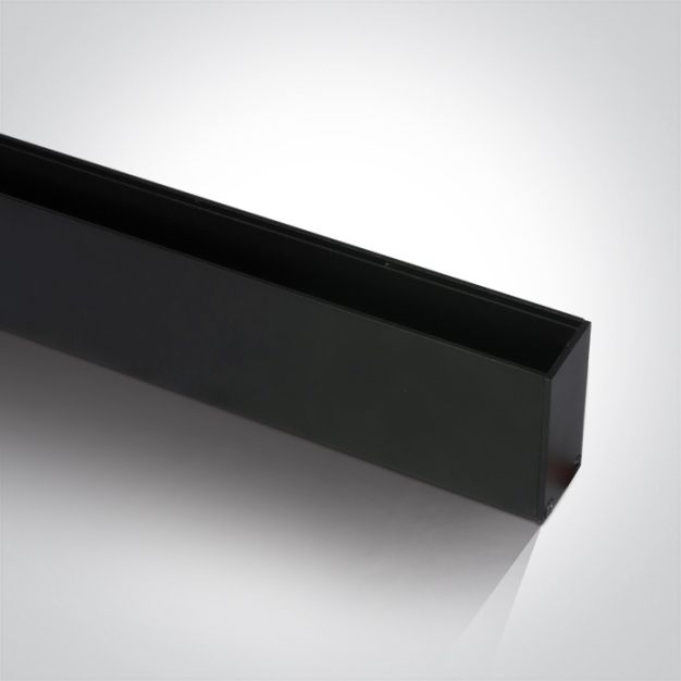 ONE Light magnetisch railsysteem MIDI - opbouwprofiel - 1 meter - 5,5 x 2,7 cm - DALI dimbaar - zwart