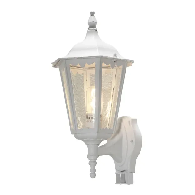 Konstsmide Firenze Up - buiten wandlamp met sensor -  22 x 29 x 43 cm - IP44 - mat wit