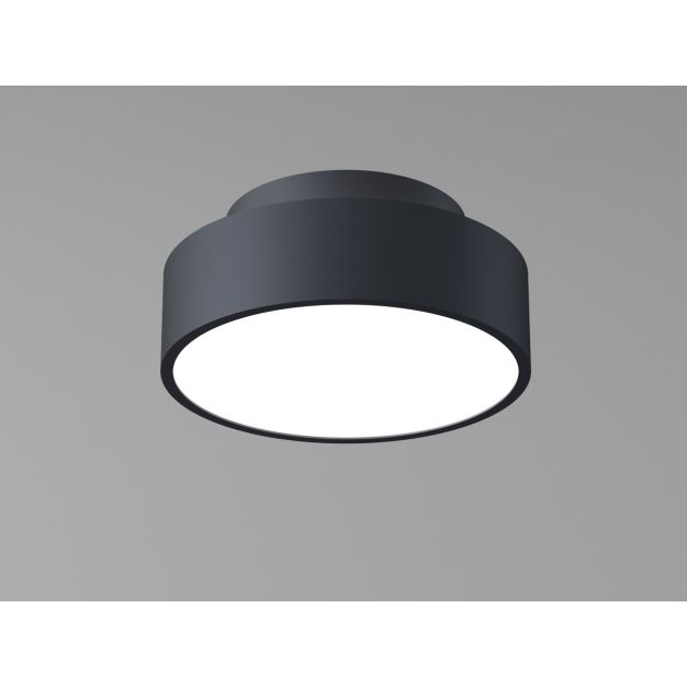 Artdelight Chicago - plafondlamp - Ø 15 x 6,8 cm - 9,8W dimbare LED incl. - zwart
