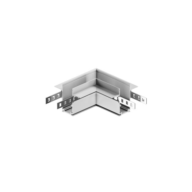 VK Lighting Eiva - magnetisch railsysteem - horizontaal inbouwhoekprofiel voor 12 mm gipsplaat - 10 x 10 x 5,25 cm - DALI dimbaar - wit