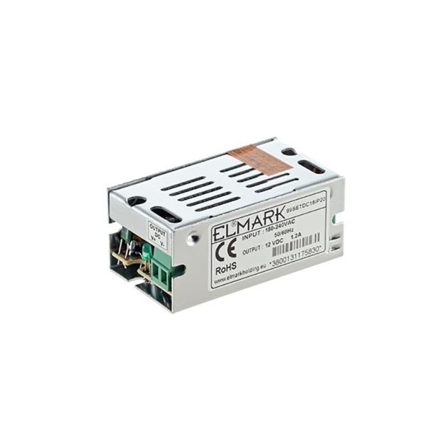 Elmark DC driver - 12Vdc / 230Vac - IP20 - 15W