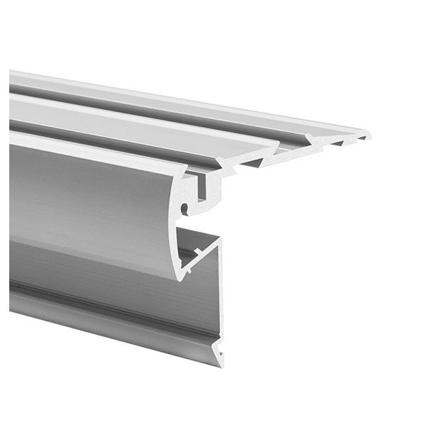 Klus STEPUS - LED profiel voor trapranden - 5,71 x 7,97 cm - geanodiseerd zilver