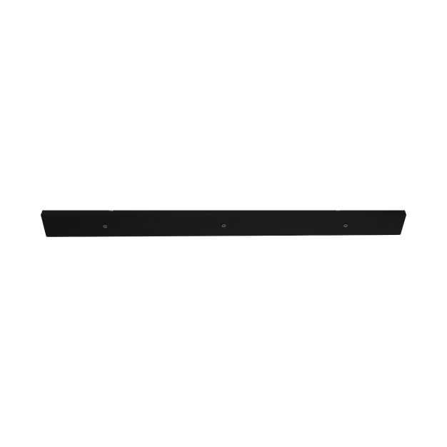 Artdelight Balk - plafondplaat met 3 lichtpunten - 120 x 9,5 x 3 cm - zwart