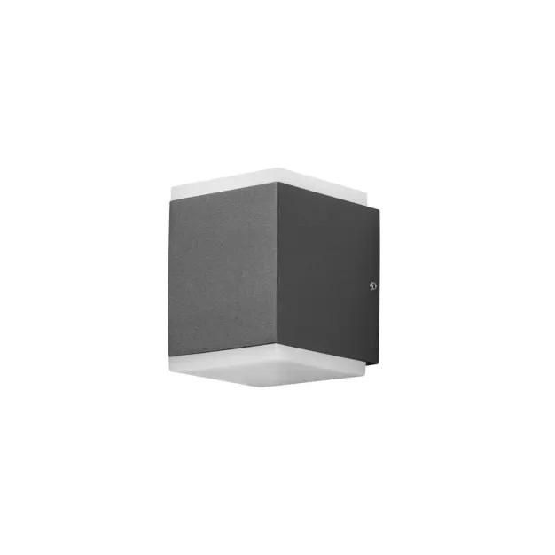 Konstsmide Monza - buiten wandlamp - 8 x 9 x 10,5 cm - 12W LED incl. - IP54 - antraciet