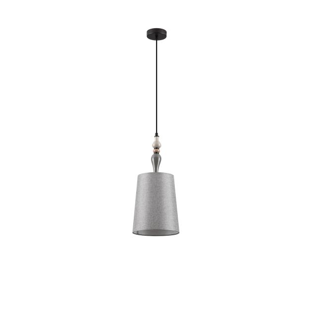 Nova Luce Damo - hanglamp - Ø 22 x 160 cm - mat zwart, grijs en bruin