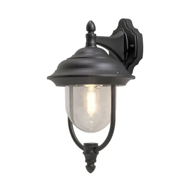Konstsmide Parma Down - buiten wandlamp -  24 x 29 x 46 cm - IP43 - mat zwart