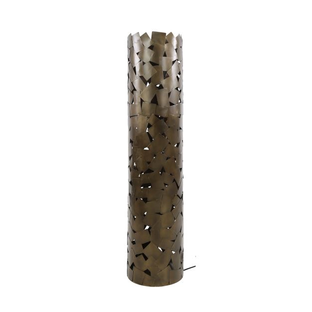 Vico Patch Cylinder - vloerlamp -  135 cm - antiek brons