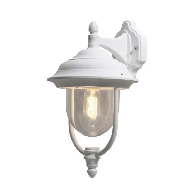 Konstsmide Parma Down - buiten wandlamp -  24 x 29 x 46 cm - IP43 - mat wit