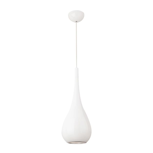 Maxlight Drop - hanglamp - Ø 20 x 120 cm - wit