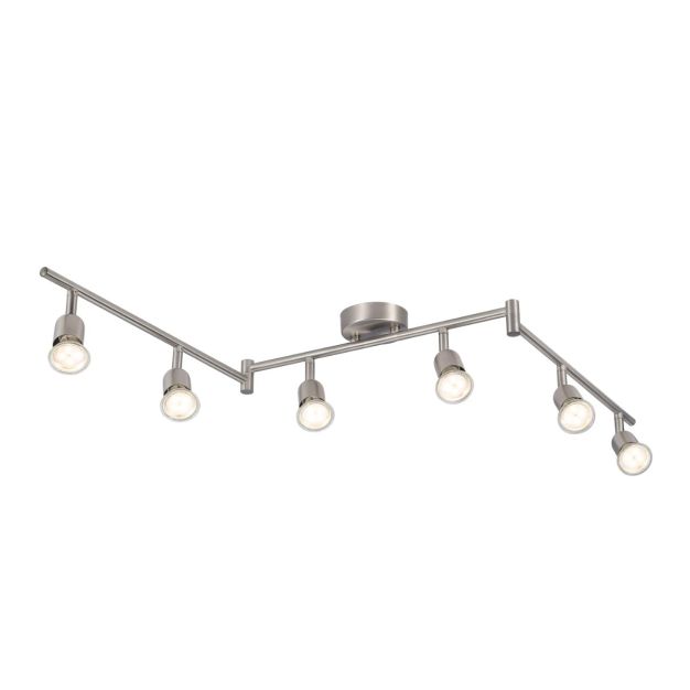 Nordlux Avenue - opbouw spot 6L - 119 x 15,5 cm - geborsteld staal