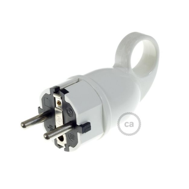 Creative Cables Schuko - stekker met ring - 230V - wit