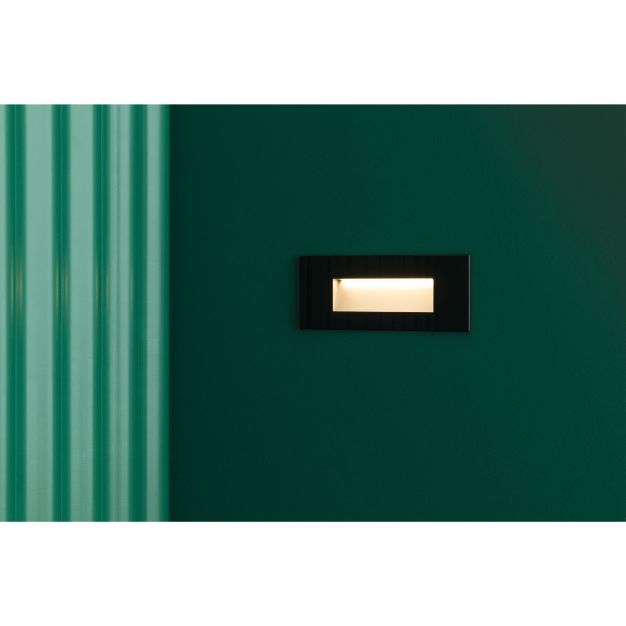 Faro Dart - inbouw wandverlichting - 19 x x 3,6 x 8 cm - 5W LED incl. - IP65 - mat zwart