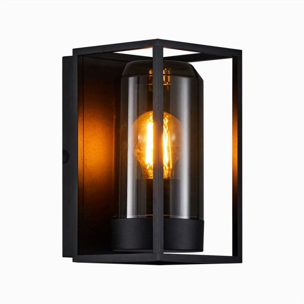 Nordlux Griffin - buiten wandverlichting - 13 x 23,2 x 15,6 cm - IP44 - gerookt