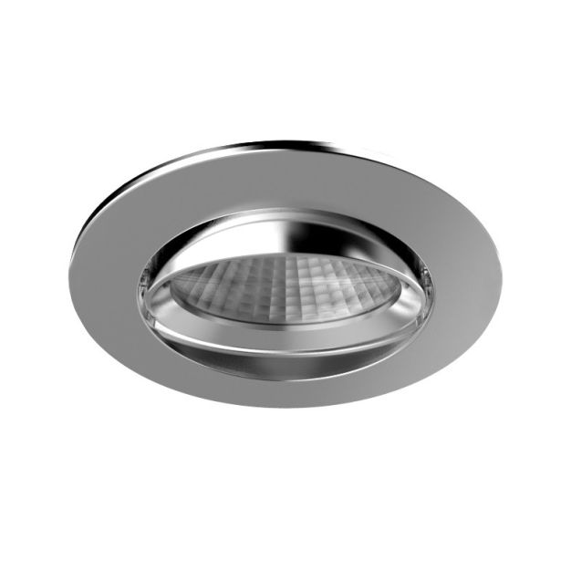 Nordlux Apollo - inbouwspot - 5,5W dimbare LED incl. - Ø 85 mm, Ø 72 mm inbouwmaat - IP23 - chroom