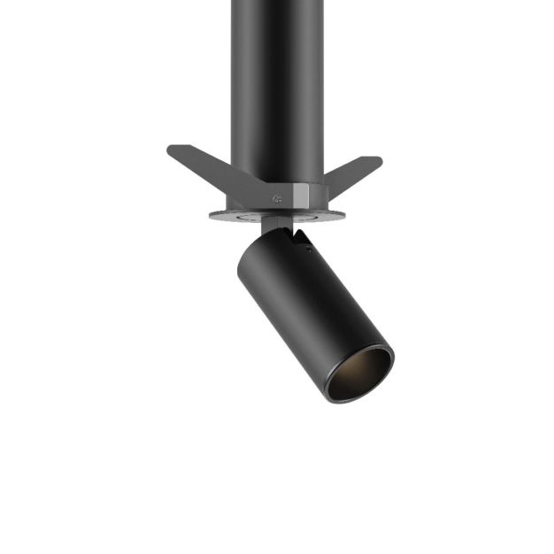 VK Lighting Coko - opbouwspot met inbouwrozet - Ø 3,5 x 7,3 cm - Ø 60 mm opbouwmaat, Ø 50 mm inbouwmaat - 6W LED incl. - zwart