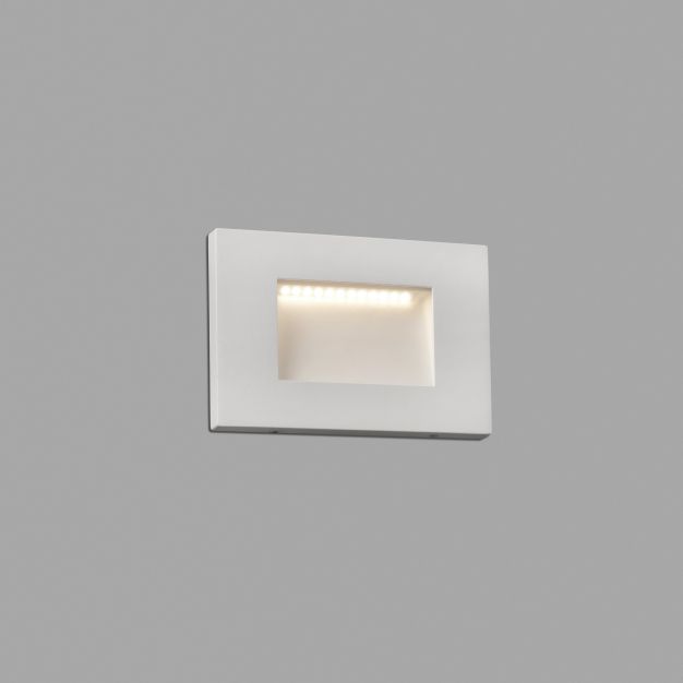 Faro Spark II - inbouw wandverlichting - 10,5 x 7,5 cm - 5W LED incl. - IP65 - mat wit