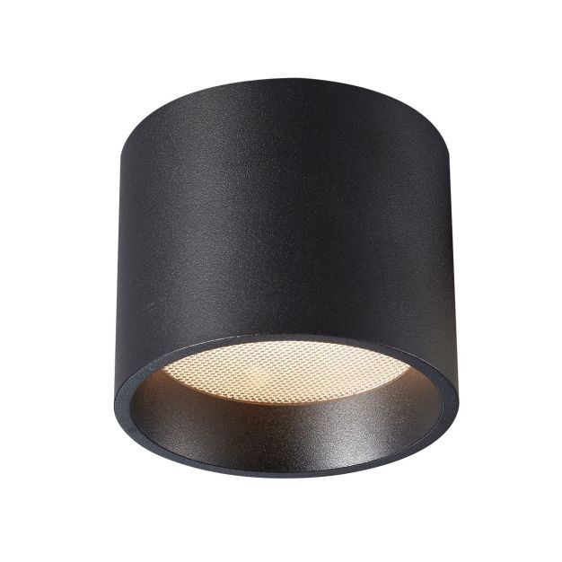 VK Lighting Mos - buiten plafondverlichting - Ø 7 x 8,5 cm - 6W LED incl. - IP44 - zwart