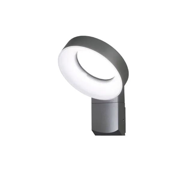 Konstsmide Asti - buiten wandlamp - 26 x 23,5 x 35,5 cm - 18W LED incl. - IP44 - antraciet