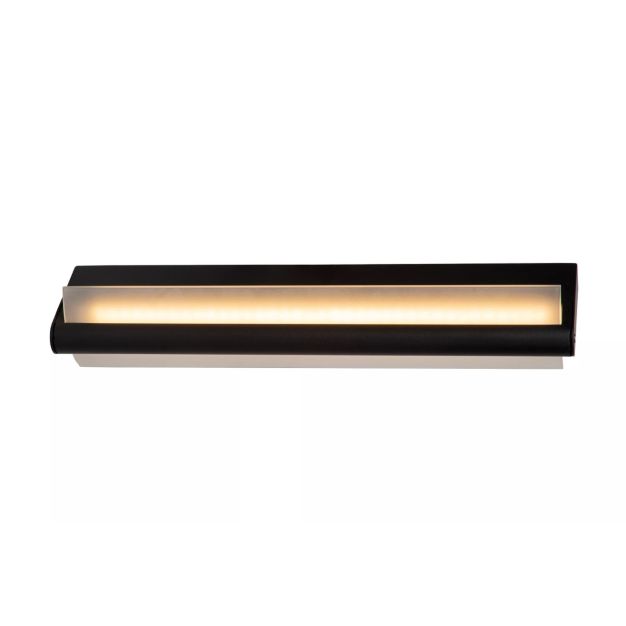 Lucide Wanda - wandlamp - 45 x 10,2 x 8,9 cm - 15W LED incl. - IP44 - zwart