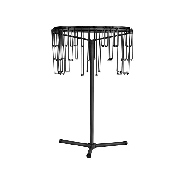 Nova Luce Stellar - tafellamp - Ø 30 x 45 cm - 14W dimbare LED incl. - zwart chroom