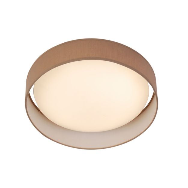 Searchlight Gianna - plafondverlichting - Ø 50 x 12,5 cm - 25W LED incl. - bruin