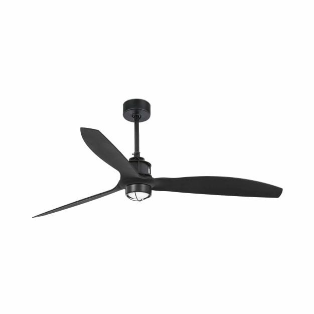 Faro Justfan - plafondventilator met licht en afstandsbediening - Ø 128 cm - 17W LED incl. - mat zwart